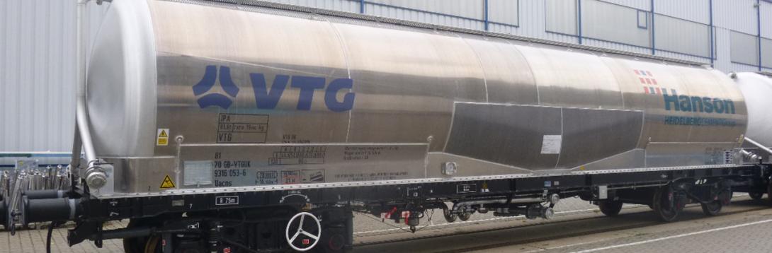 Rail wagons on track. Rail wagons on track.