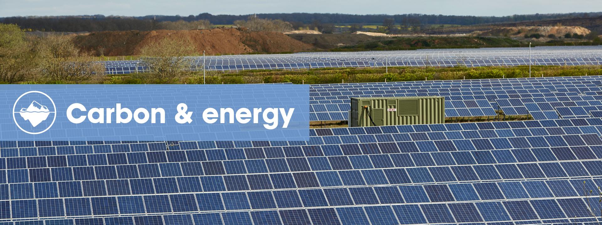 Part of the 3 megawatt solar energy installation at Ketton cement works in Rutland.. 